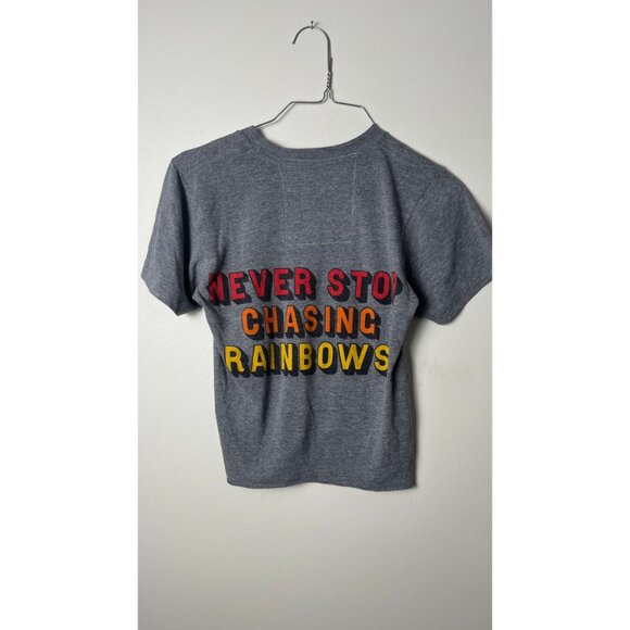 AVIATOR NATION NEVER STOP CHASING RAINBOWS CROPPED T-SHIRT XS - Picture 3 of 5